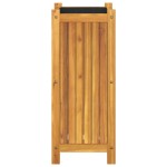 vidaXL Jardinieră de grădină cu căptușeală, 31x31x75 cm, lemn acacia