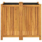 vidaXL Jardinieră de grădină cu căptușeală, 84x42x75 cm, lemn acacia