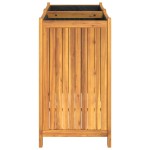 vidaXL Jardinieră de grădină cu căptușeală, 84x42x75 cm, lemn acacia