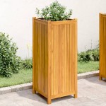 vidaXL Jardinieră de grădină cu căptușeală, 42x42x100 cm, lemn acacia vidaXL Jardinieră de grădină cu căptușeală, 42x42x100 cm, lemn acacia