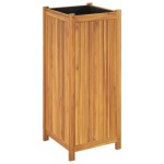 vidaXL Jardinieră de grădină cu căptușeală, 42x42x100 cm, lemn acacia vidaXL Jardinieră de grădină cu căptușeală, 42x42x100 cm, lemn acacia
