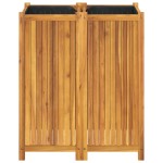vidaXL Jardinieră de grădină cu căptușeală, 84x42x100 cm, lemn acacia