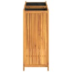 vidaXL Jardinieră de grădină cu căptușeală, 84x42x100 cm, lemn acacia