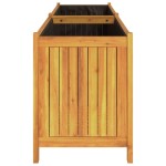 vidaXL Jardinieră de grădină cu căptușeală 199x38,5x50 cm, lemn acacia