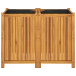 vidaXL Jardinieră de grădină cu căptușeală, 100x50x75 cm, lemn acacia