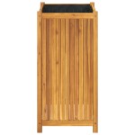 vidaXL Jardinieră de grădină cu căptușeală, 50x50x100 cm, lemn acacia