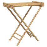 vidaXL Masa pliabilă cu tavă, 70,5x42,5x80 cm, bambus vidaXL Masa pliabilă cu tavă, 70,5x42,5x80 cm, bambus