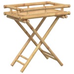vidaXL Masa pliabilă cu tavă, 60x40x68 cm, bambus vidaXL Masa pliabilă cu tavă, 60x40x68 cm, bambus