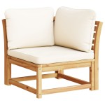 vidaXL Canapea de colț cu pernă de grădină, 73x73x65 cm, lemn acacia vidaXL Canapea de colț cu pernă de grădină, 73x73x65 cm, lemn acacia