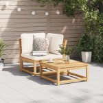 vidaXL Canapea de colț cu pernă de grădină, 73x73x65 cm, lemn acacia vidaXL Canapea de colț cu pernă de grădină, 73x73x65 cm, lemn acacia
