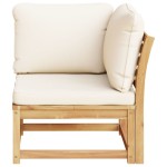 vidaXL Canapea de colț cu pernă de grădină, 73x73x65 cm, lemn acacia vidaXL Canapea de colț cu pernă de grădină, 73x73x65 cm, lemn acacia