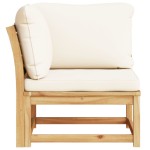 vidaXL Canapea de colț cu pernă de grădină, 73x73x65 cm, lemn acacia vidaXL Canapea de colț cu pernă de grădină, 73x73x65 cm, lemn acacia