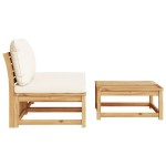 vidaXL Set mobilier de grădină cu perne, 3 piese, lemn masiv acacia vidaXL Set mobilier de grădină cu perne, 3 piese, lemn masiv acacia