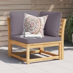 vidaXL Canapea de colț cu pernă de grădină, 73x73x65 cm, lemn acacia vidaXL Canapea de colț cu pernă de grădină, 73x73x65 cm, lemn acacia