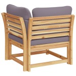 vidaXL Canapea de colț cu pernă de grădină, 73x73x65 cm, lemn acacia vidaXL Canapea de colț cu pernă de grădină, 73x73x65 cm, lemn acacia