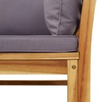 vidaXL Canapea de colț cu pernă de grădină, 73x73x65 cm, lemn acacia vidaXL Canapea de colț cu pernă de grădină, 73x73x65 cm, lemn acacia