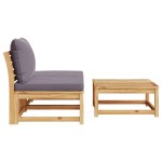 vidaXL Set mobilier de grădină cu perne, 3 piese, lemn masiv acacia vidaXL Set mobilier de grădină cu perne, 3 piese, lemn masiv acacia