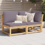 vidaXL Set mobilier de grădină cu perne, 2 piese, lemn masiv de acacia vidaXL Set mobilier de grădină cu perne, 2 piese, lemn masiv de acacia