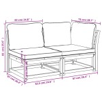 vidaXL Set mobilier de grădină cu perne, 2 piese, lemn masiv de acacia vidaXL Set mobilier de grădină cu perne, 2 piese, lemn masiv de acacia