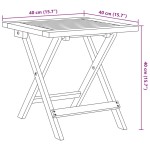 vidaXL Masă laterală de grădină 40x40x40 cm lemn masiv de acacia