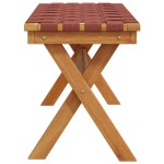vidaXL Bancă de grădină, roșu, lemn masiv acacia/textil vidaXL Bancă de grădină, roșu, lemn masiv acacia/textil