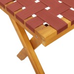 vidaXL Bancă de grădină, roșu, lemn masiv acacia/textil vidaXL Bancă de grădină, roșu, lemn masiv acacia/textil