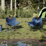vidaXL Scaune de camping cu buzunar, pliabile, 2 buc., albastru vidaXL Scaune de camping cu buzunar, pliabile, 2 buc., albastru