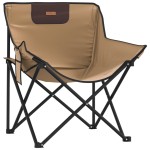 vidaXL Scaune de camping cu buzunar, pliabile, 2 buc., maro vidaXL Scaune de camping cu buzunar, pliabile, 2 buc., maro