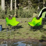 vidaXL Scaune de camping cu buzunar, pliabile, 2 buc., verde
