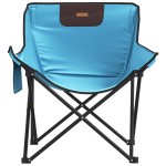 vidaXL Scaune de camping cu buzunar, pliabile, 2 buc., albastru aprins
