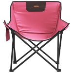 vidaXL Scaune de camping cu buzunar, pliabile, 2 buc., roz