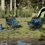 vidaXL Scaune de camping cu buzunar, pliabile, 2 buc., model frunze