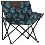 vidaXL Scaune de camping cu buzunar, pliabile, 2 buc., model frunze