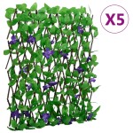 vidaXL Spalier iederă artificială extensibil, 5 buc., verde, 180x70 cm vidaXL Spalier iederă artificială extensibil, 5 buc., verde, 180x70 cm
