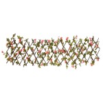 vidaXL Spalier cu iederă artificială extensibil, 5 buc. roz 180x20 cm