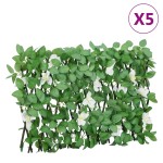 vidaXL Spalier cu iederă artificială extensibil 5 buc. verde 180x30 cm