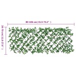 vidaXL Spalier cu iederă artificială, extensibil, verde, 186x30 cm