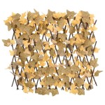 vidaXL Spalier frunze arțar artificiale extensibil, oranj, 180x60 cm