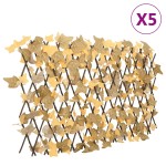 vidaXL Spalier frunze arțar false extensibil 5 buc. oranj 180x60 cm vidaXL Spalier frunze arțar false extensibil 5 buc. oranj 180x60 cm
