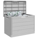vidaXL Cutie de perne de exterior gri 77,5x44,5x53 cm polipropilenă vidaXL Cutie de perne de exterior gri 77,5x44,5x53 cm polipropilenă