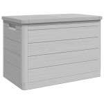 vidaXL Cutie de perne de exterior gri 77,5x44,5x53 cm polipropilenă vidaXL Cutie de perne de exterior gri 77,5x44,5x53 cm polipropilenă