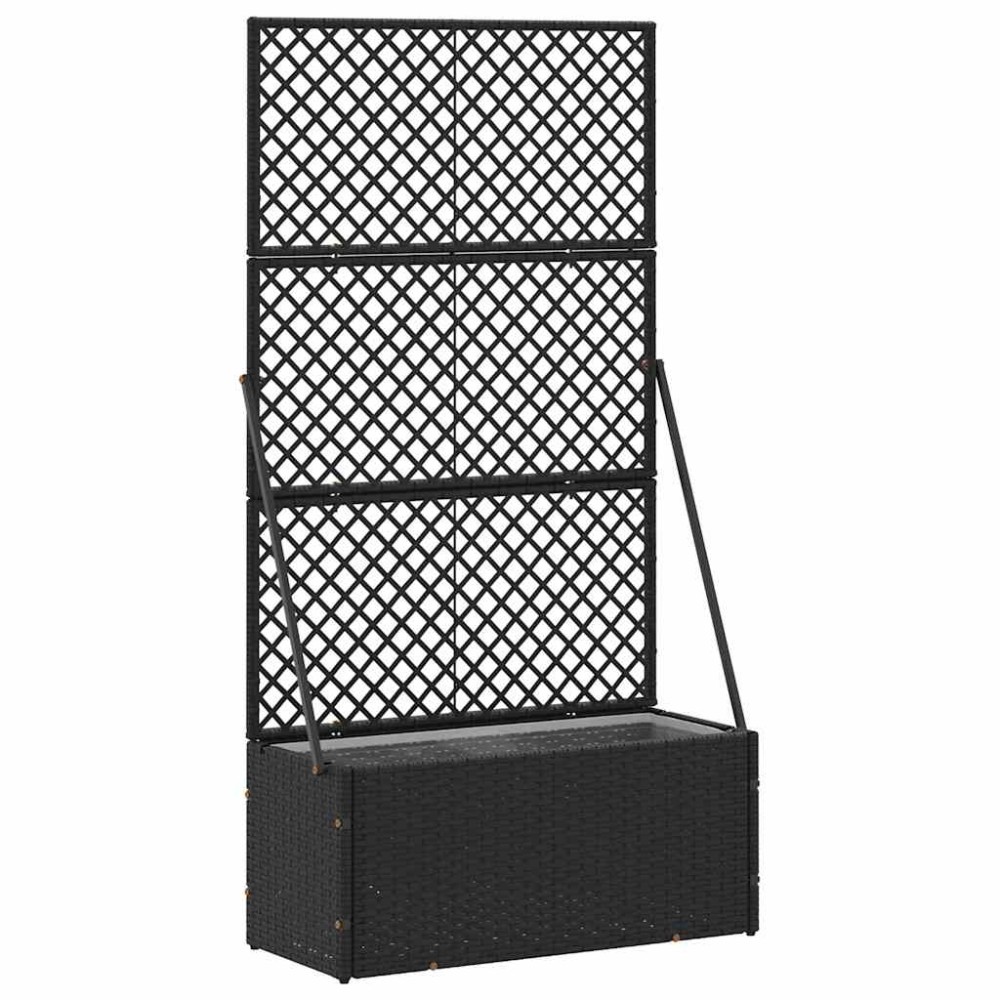 vidaXL Jardinieră Negru 70 x 30 x 135 cm Metal
