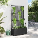 vidaXL Jardinieră Negru 70 x 30 x 135 cm Metal