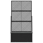 vidaXL Jardinieră Negru 70 x 30 x 135 cm Metal