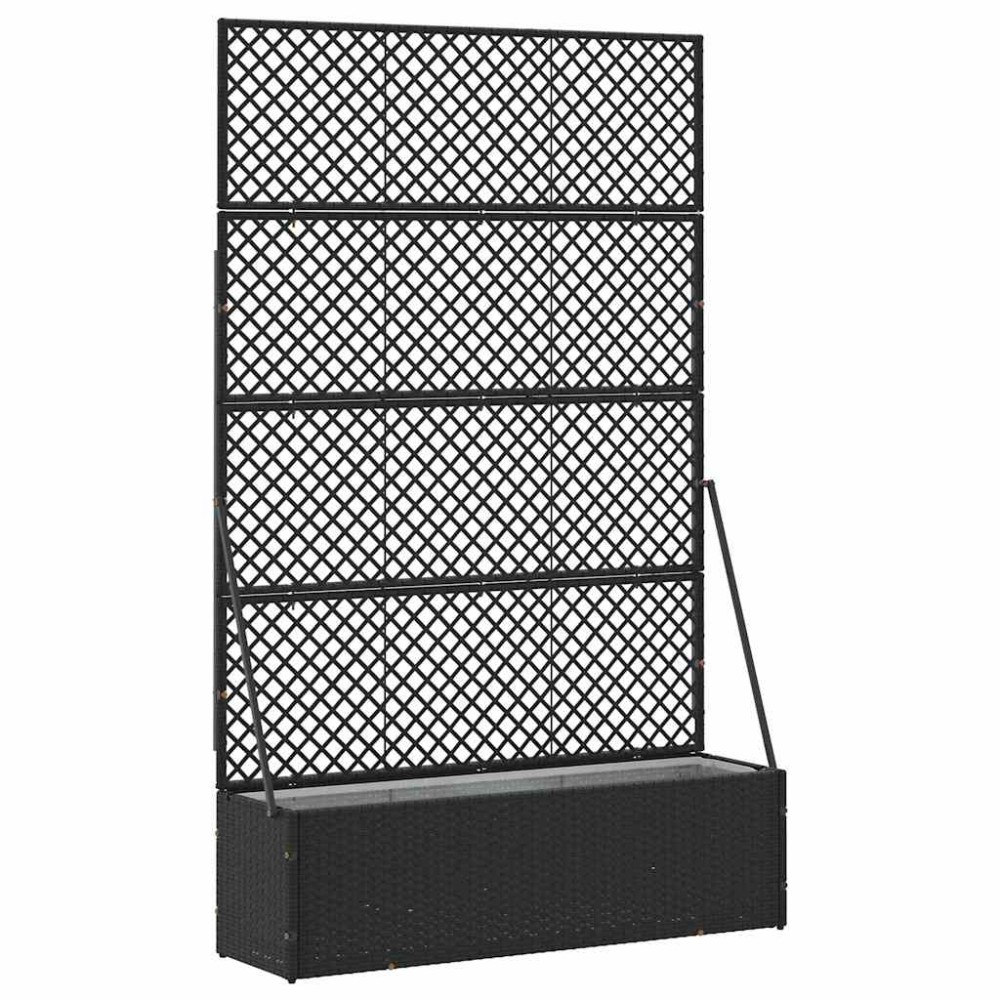 vidaXL Jardinieră Negru 105 x 30 x 170 cm Metal