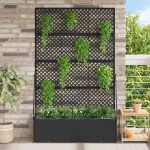 vidaXL Jardinieră Negru 105 x 30 x 170 cm Metal