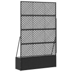 vidaXL Jardinieră Negru 105 x 30 x 170 cm Metal