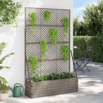 vidaXL Jardinieră Gri 105 x 30 x 170 cm Metal