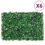 vidaXL Gard din frunze de arbust artificiale, 6 buc., verde, 40x60 cm vidaXL Gard din frunze de arbust artificiale, 6 buc., verde, 40x60 cm