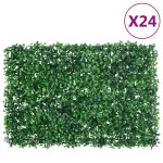 vidaXL Gard din frunze de arbust artificiale, 24 buc. verde 40x60 cm vidaXL Gard din frunze de arbust artificiale, 24 buc. verde 40x60 cm